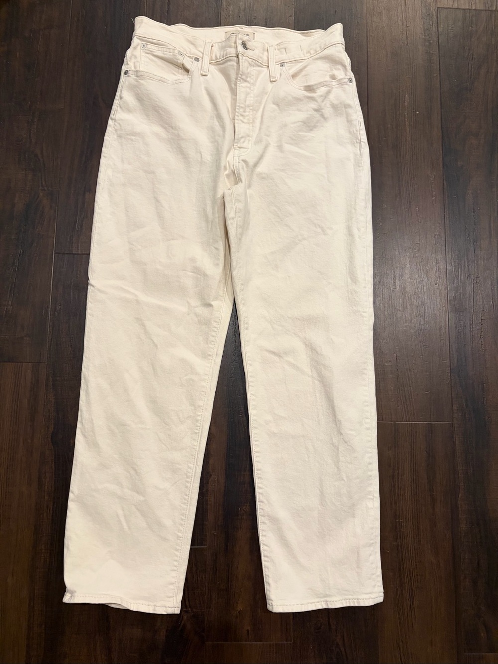 Madewell Perfect Vintage Straight Jeans Cream Size 30